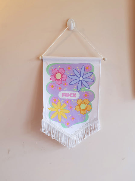 Fuck- Floral Wall Art Hanging