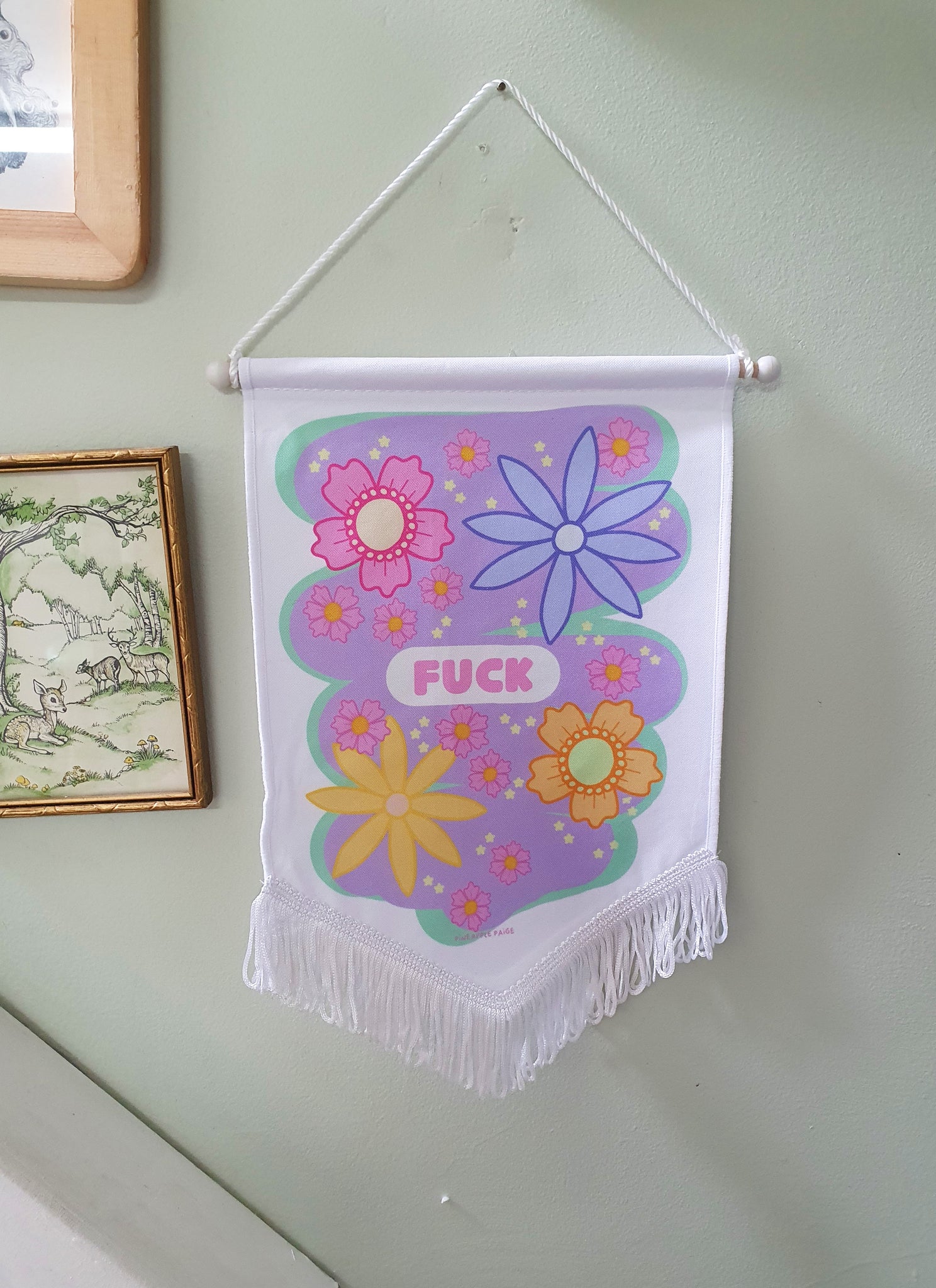 Fuck- Floral Wall Art Hanging