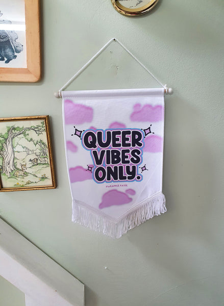 Queer Vibes Only- Gay Wall Art Hanging