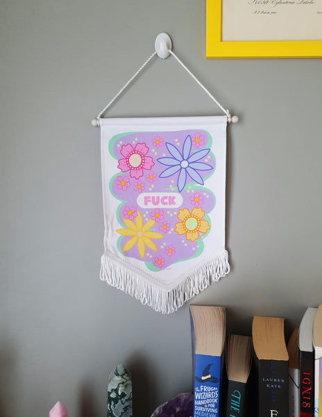 Fuck- Floral Wall Art Hanging