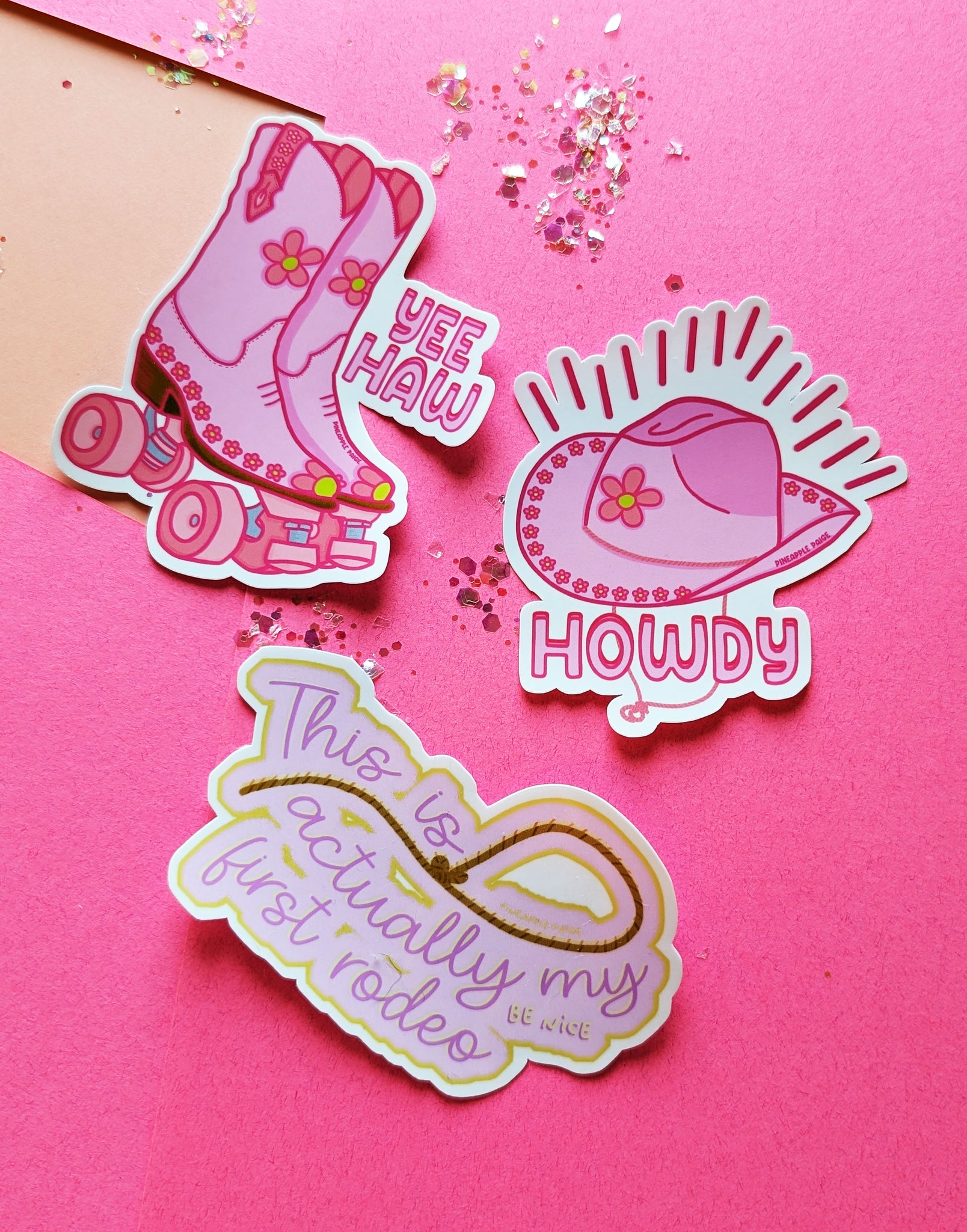 3 pack Cowgirl Sticker Set