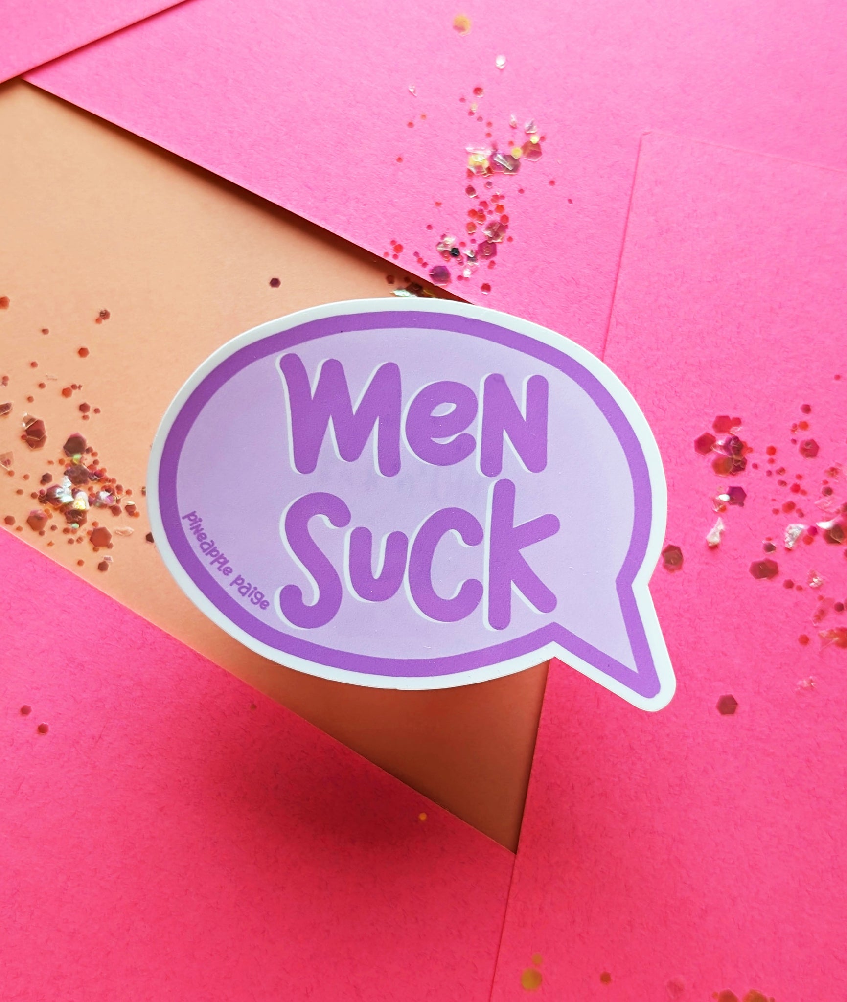 Men Suck - Speech Bubble Sticker