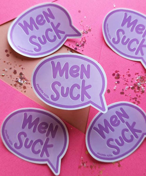 Men Suck - Speech Bubble Sticker