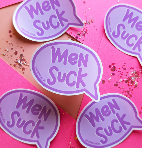 Men Suck - Speech Bubble Sticker