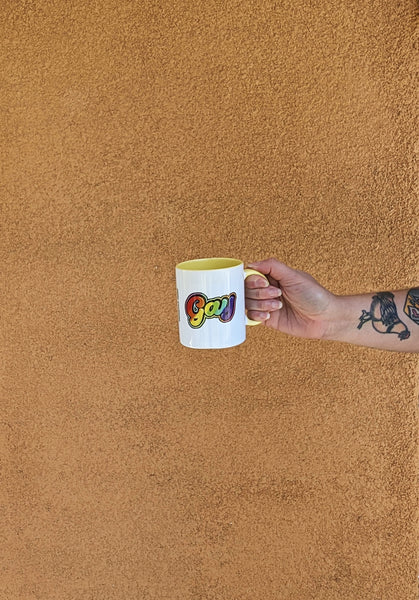 Gay - Yellow & Rainbow Mug