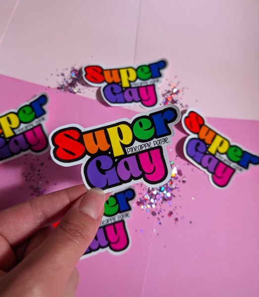 Super Gay Rainbow Sticker