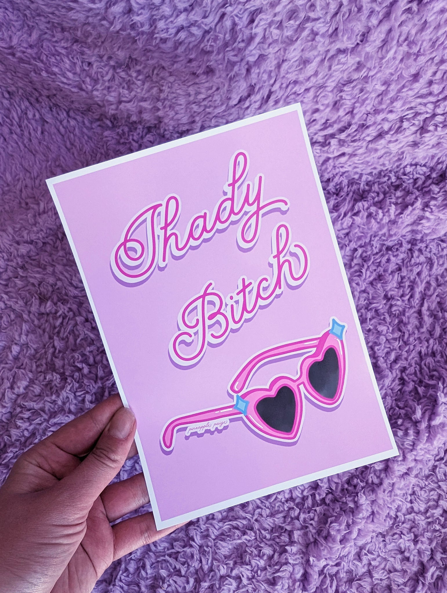 Shady Bitch - Pink Art Print