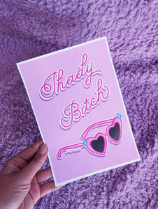 Shady Bitch - Pink Art Print