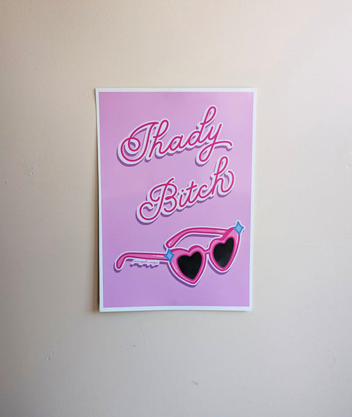 Shady Bitch - Pink Art Print