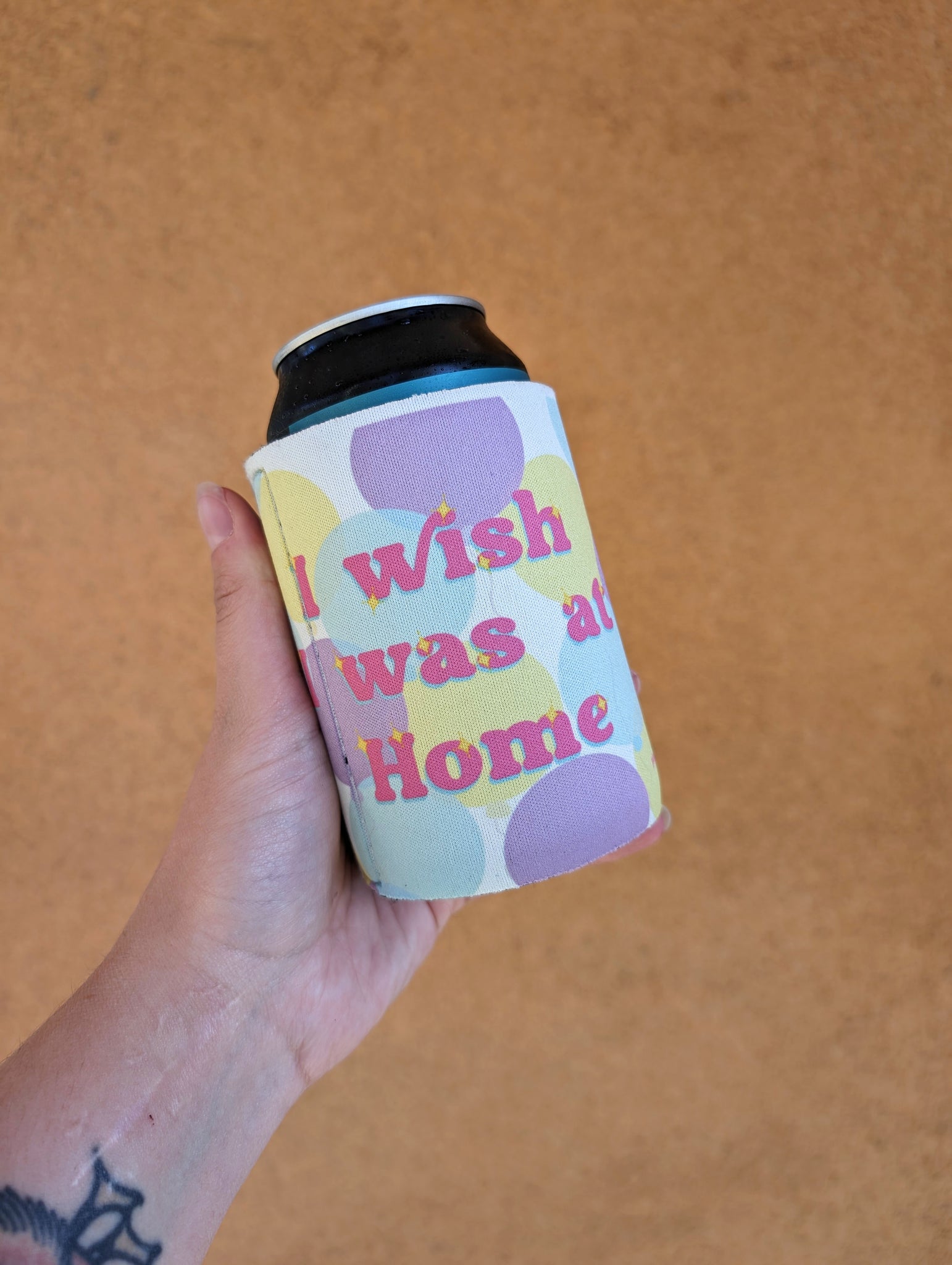 I Wish I Was At Home Stubby Holder - Velcro