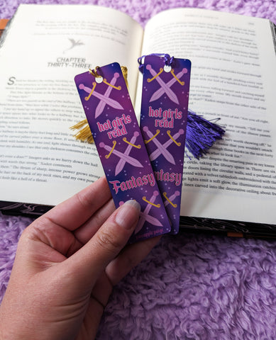 Hot Girls Read Fantasy - Metal Sublimation Bookmark