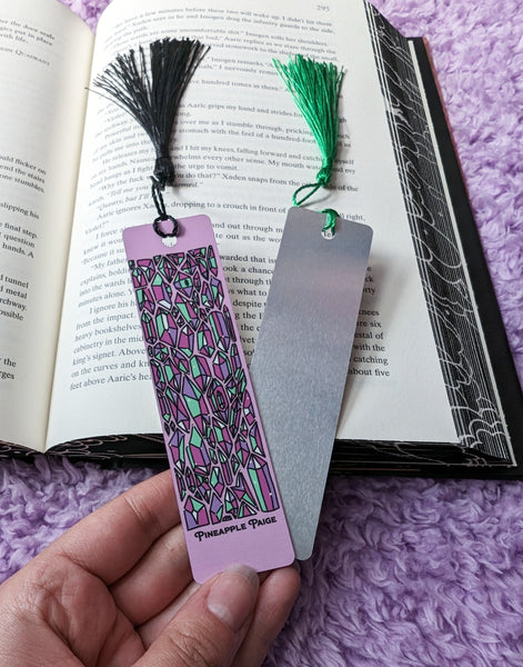 Purple Crystals - Metal Sublimation Bookmark