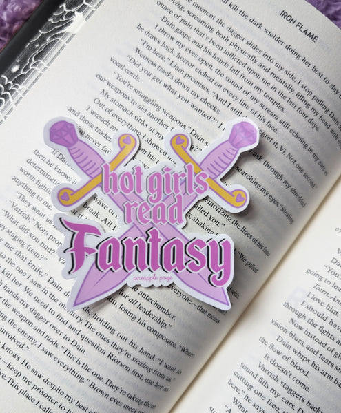 Hot Girls Read Fantasy - Metal Sublimation Bookmark