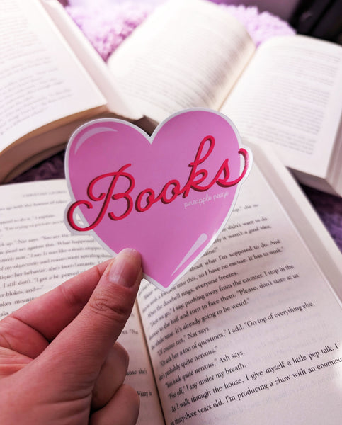 Books Hearts - Metal Sublimation Bookmark