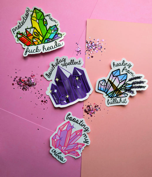 Healing From Bullshit- Crystal Sticker