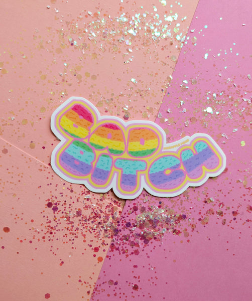 Bad Bitch Sticker - Rainbow