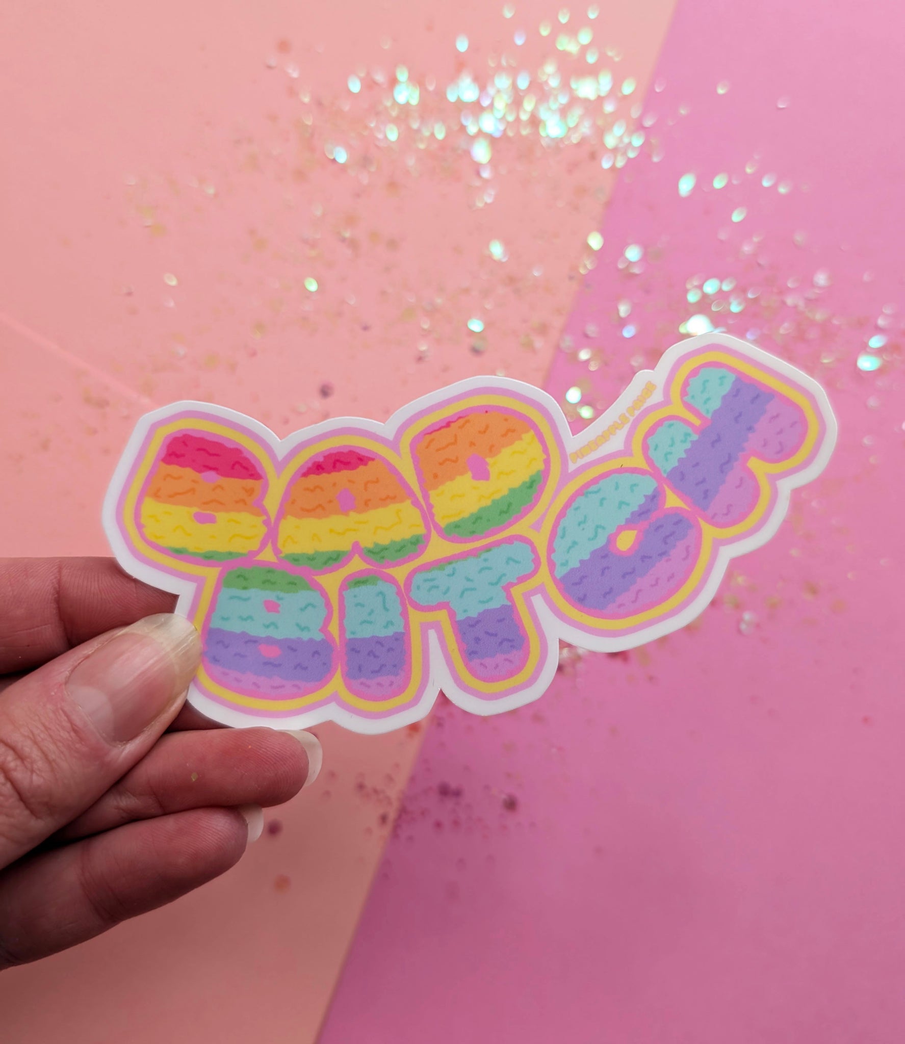 Bad Bitch Sticker - Rainbow