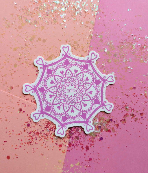 Shit Pink Mandala Sticker