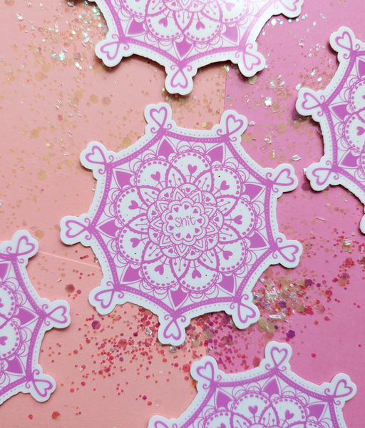 Shit Pink Mandala Sticker