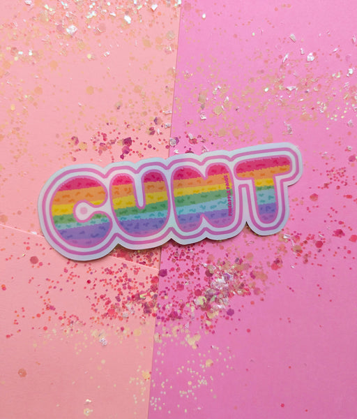 Cunt Sticker - Rainbow Holographic