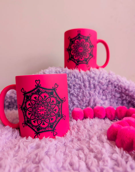 Shit - Mandala Neon Pink Mug