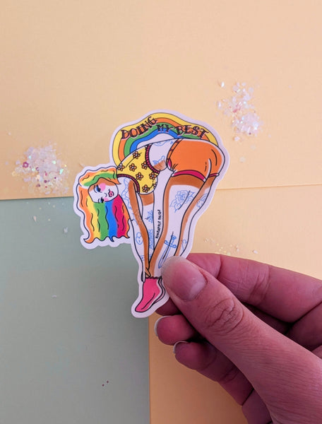 Doing My Best - Tattooed Girl Sticker