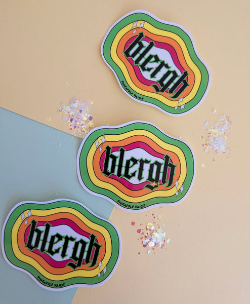 Blergh - Rainbow Sticker