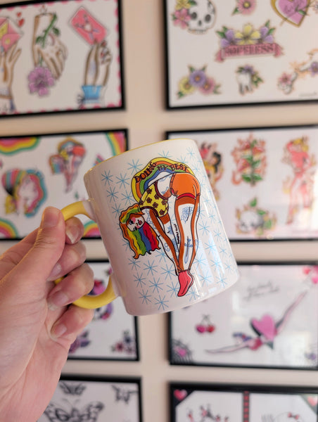 Doing My Best Mug - Rainbow Tattoo Pin Up Girl