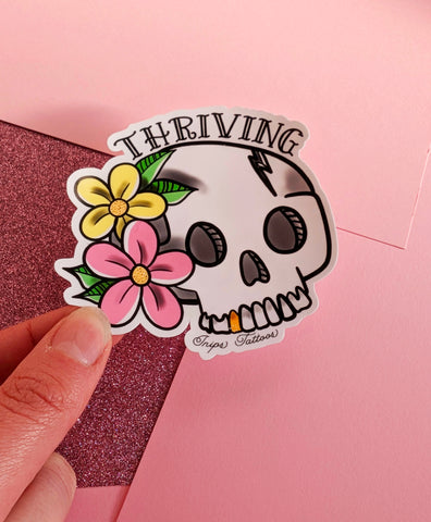 Thriving - Skull Sticker