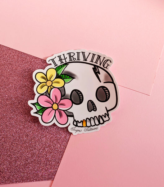 Thriving - Skull Sticker