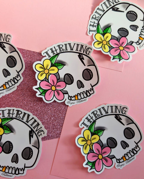 Thriving - Skull Sticker
