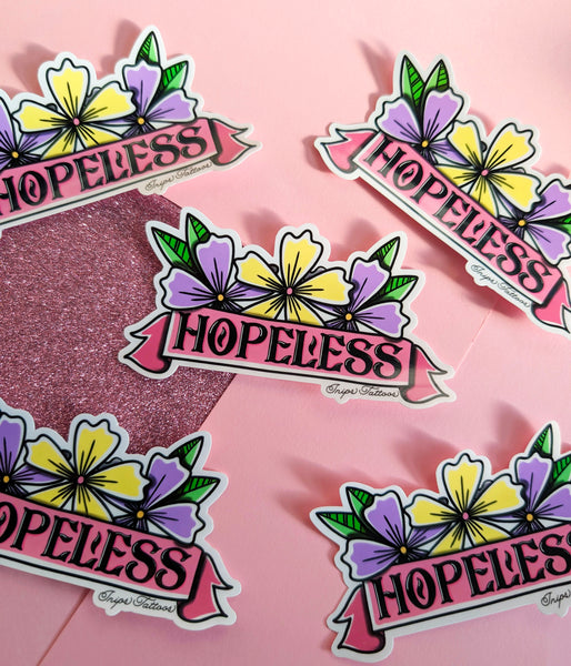 Hopeless - Floral Banner sticker