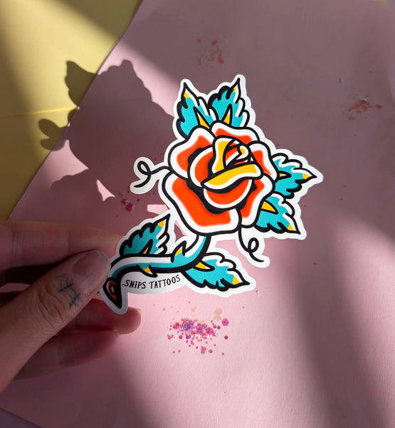 Traditional Rose Tattoo