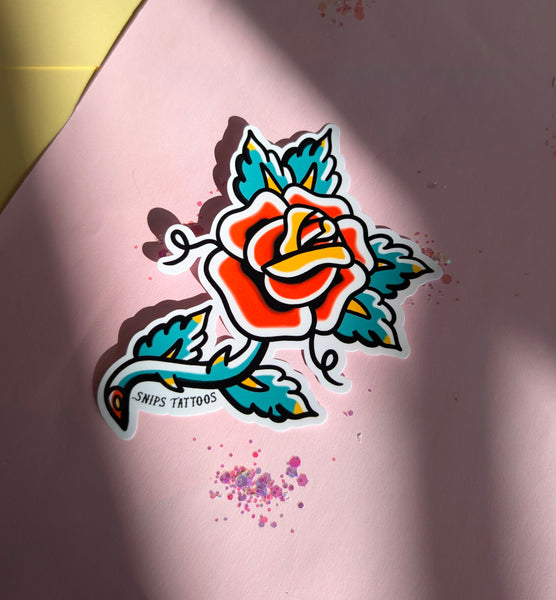 Traditional Rose Tattoo