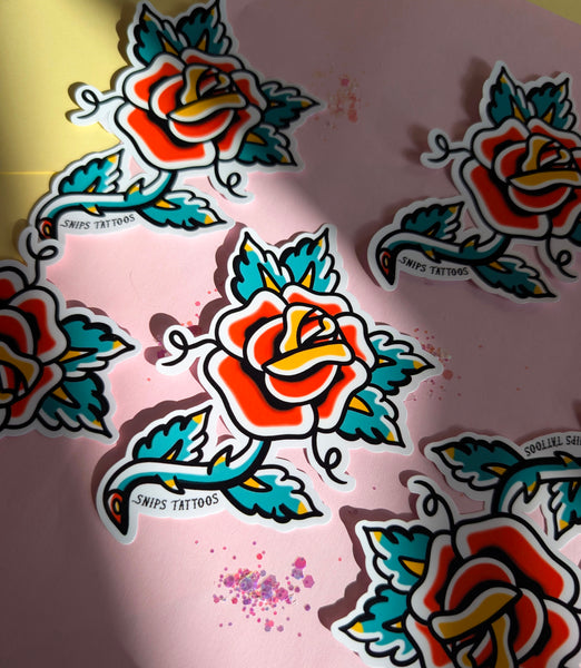 Traditional Rose Tattoo