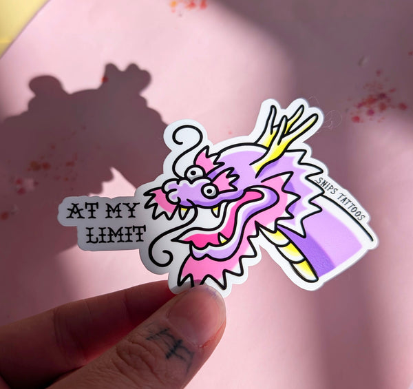 At My Limit Dragon Tattoo Sticker