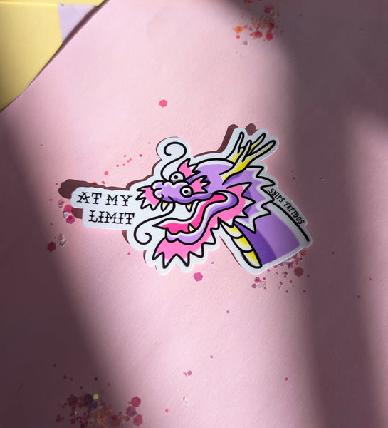 At My Limit Dragon Tattoo Sticker