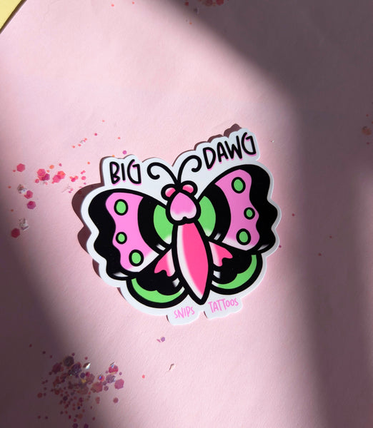 Big Dawg Butterfly Sticker