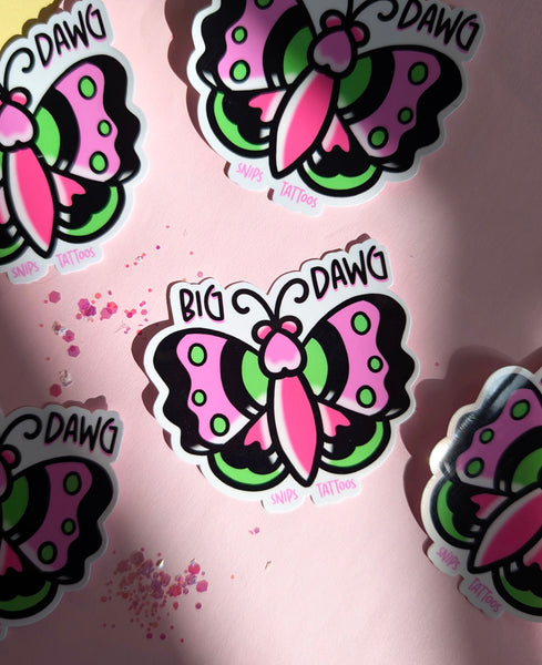 Big Dawg Butterfly Sticker