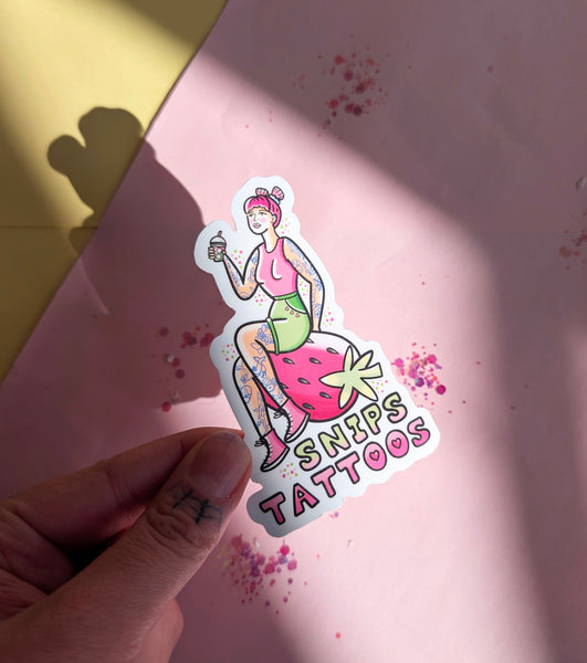 Mini Me Strawberry Snips Sticker