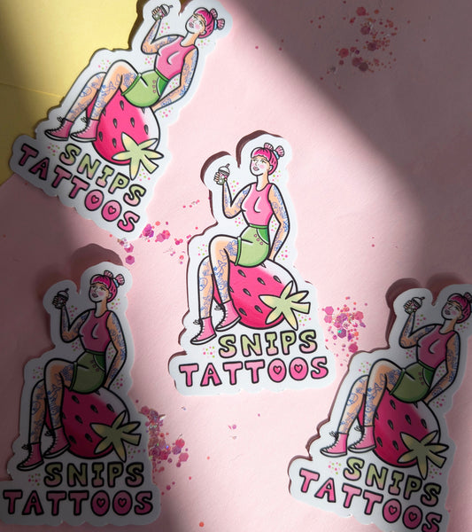 Mini Me Strawberry Snips Sticker
