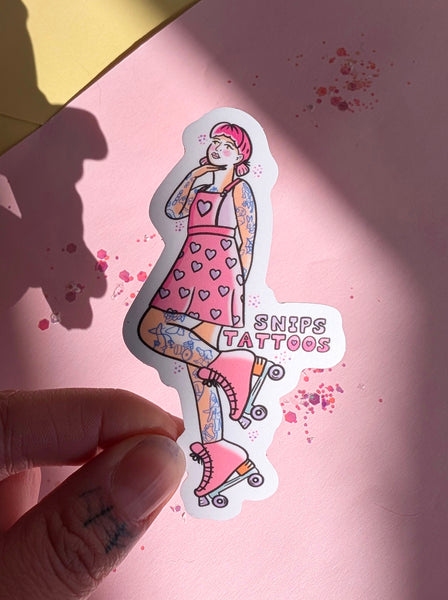 Mini Me Roller Skate Snips Sticker