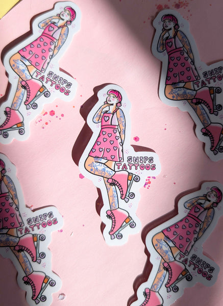 Mini Me Roller Skate Snips Sticker