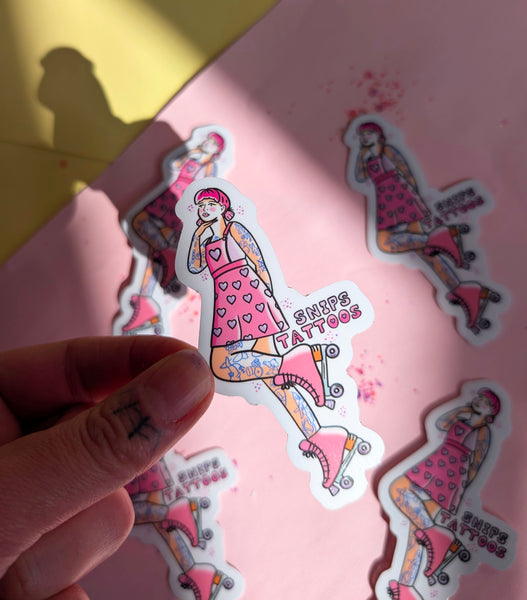 Mini Me Roller Skate Snips Sticker