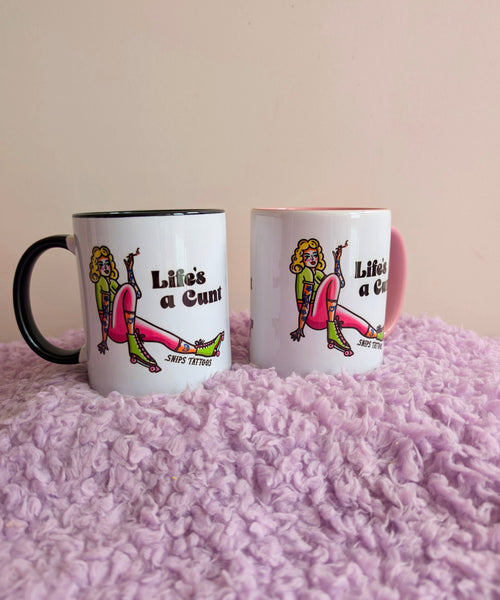 Life's A Cunt Roller Skate Girl Mug