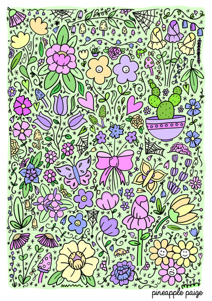 Flower Garden - Digital Art Print