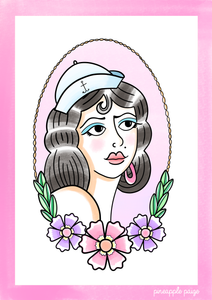 Sailor Girl- Digital Art Print