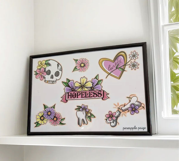 Hopeless Skull Flash - Digital Art Print
