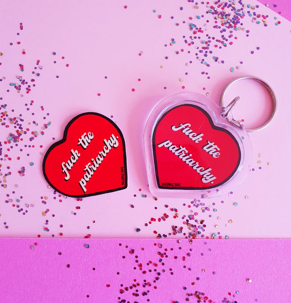 Fuck The Patriarchy Earrings- Red