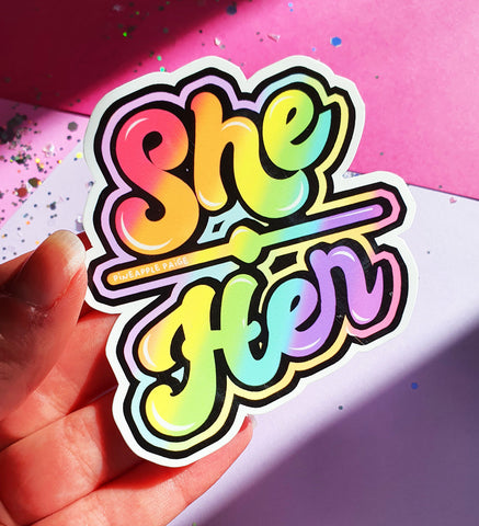 She / Her Pronoun Sticker